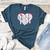 Baseball Mom Heart Women's Heather T-Shirt Heather Deep Teal