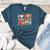 Groovy Retro I Love Hot Baseball Moms With After Game Snacks Women's Heather T-Shirt Heather Deep Teal