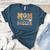 Mom Of The Birthday Baller Groovy Baseball Mom Women's Heather T-Shirt Heather Deep Teal