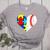 Autism Baseball Heart Autism Puzzle Baseball Mom Women's Heather T-Shirt Athletic Heather Autism Baseball Heart Autism Puzzle Baseball Mom Women's Heather T-Shirt Athletic Heather