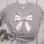 Baseball Mom Coquette Bow Baseball Mama Women's Heather T-Shirt Athletic Heather