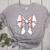 Baseball Mom Coquette Bow Mother's Day Baseball Mom Tees Women's Heather T-Shirt Athletic Heather