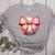 Baseball Mom Coquette Pink Bow Baseball Mom Women's Heather T-Shirt Athletic Heather