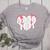 Baseball Mom Heart Women's Heather T-Shirt Athletic Heather