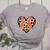 Baseball Mom Leopard Heart Valentine Day Mother Day Women's Heather T-Shirt Athletic Heather