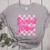 Baseball Mom And Pink Grid Sports Mother Mama Player Women's Heather T-Shirt Athletic Heather