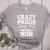 Crazy Proud Always Loud Baseball Mom Premium Women's Heather T-Shirt Athletic Heather