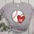 Custom Baseball Mom Number 10 Heart For Mom Mommy Women's Heather T-Shirt Athletic Heather Custom Baseball Mom Number 10 Heart For Mom Mommy Women's Heather T-Shirt Athletic Heather