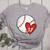 Custom Baseball Mom Number 17 Heart For Mom Mommy Premium Women's Heather T-Shirt Athletic Heather