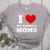 I Love Hot Baseball Moms I Heart Baseball Moms Women's Heather T-Shirt Athletic Heather