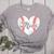 Mother's Day Distressed Heart Baseball Mom Mama Sport Fan Women's Heather T-Shirt Athletic Heather