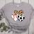 Soccer Baseball Heart Soccer Baseball Mom Women's Heather T-Shirt Athletic Heather