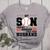 My Son Throws Harder Than Your Husband Baseball Mom Women's Heather T-Shirt Athletic Heather