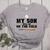 My Son Will Be On The Field Baseball Mom Women's Heather T-Shirt Athletic Heather