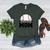 American Flag Patriotic Game Day Baseball Mom Women's Heather T-Shirt Heather Forest American Flag Patriotic Game Day Baseball Mom Women's Heather T-Shirt Heather Forest