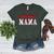 Baseball Mama Retro Groovy Baseball Mom Women Mother's Day Women's Heather T-Shirt Heather Forest