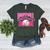 BASEBALL MOM BREAST CANCER RIBBON PINK SPORTS MOM Women's Heather T-Shirt Heather Forest