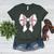 Baseball Mom Coquette Bow Mother's Day Baseball Mom Tees Women's Heather T-Shirt Heather Forest