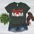 Baseball Mom Coquette Pink Bow Baseball Mama Premium Women's Heather T-Shirt Heather Forest