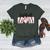Baseball Mom Coquette Women Girls Baseball Mama Women's Heather T-Shirt Heather Forest