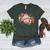 Baseball Mom With Garden Flowers Women's Heather T-Shirt Heather Forest Baseball Mom With Garden Flowers Women's Heather T-Shirt Heather Forest