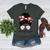 Baseball Mom Leopard Messy Bun Game Day Women's Heather T-Shirt Heather Forest Baseball Mom Leopard Messy Bun Game Day Women's Heather T-Shirt Heather Forest