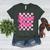 Baseball Mom And Pink Grid Sports Mother Mama Player Women's Heather T-Shirt Heather Forest