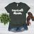 Baseball Mom Retro Women's Heather T-Shirt Heather Forest
