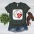Bleached Custom Baseball Mom Number 7 Heart For Mom Women's Heather T-Shirt Heather Forest