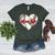 Cute Baseball Mom Heart Mother's Day Sport Mama Mom Life Women's Heather T-Shirt Heather Forest Cute Baseball Mom Heart Mother's Day Sport Mama Mom Life Women's Heather T-Shirt Heather Forest