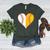 Cute Love Baseball Fast Pitch Softball Heart Baseball Mom Women's Heather T-Shirt Heather Forest Cute Love Baseball Fast Pitch Softball Heart Baseball Mom Women's Heather T-Shirt Heather Forest
