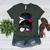 Filipina Baseball Mom Philippines Flag Baseball Girl Women's Heather T-Shirt Heather Forest