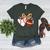 Football Baseball Heart Football Baseball Mom Women's Heather T-Shirt Heather Forest