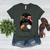Football Mom Baseball Mom Life Messy Bun Mom Of Both Women's Heather T-Shirt Heather Forest
