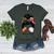 Football Mom Baseball Mom Of Both Messy Bun Mother's Day Women's Heather T-Shirt Heather Forest Football Mom Baseball Mom Of Both Messy Bun Mother's Day Women's Heather T-Shirt Heather Forest