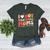 Groovy Retro I Love Hot Baseball Moms With After Game Snacks Women's Heather T-Shirt Heather Forest