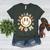 Happy Baseball Mom Groovy Retro Floral Smiling Face Women's Heather T-Shirt Heather Forest Happy Baseball Mom Groovy Retro Floral Smiling Face Women's Heather T-Shirt Heather Forest