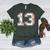 Lucky Number 13 Baseball Mom Baseball Number 13 Lucky 13 Women's Heather T-Shirt Heather Forest