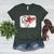Peace Love Baseball Mom Mommy Women's Heather T-Shirt Heather Forest