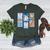 Stamps Coquette Bow Baseball Kids Youth Girls Baseball Mom Women's Heather T-Shirt Heather Forest