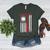 Vintage Baseball Flag Women Baseball Mom Women's Heather T-Shirt Heather Forest