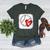 Womens Bleached Custom Baseball Mom Number 4 Heart For Mom Women's Heather T-Shirt Heather Forest Womens Bleached Custom Baseball Mom Number 4 Heart For Mom Women's Heather T-Shirt Heather Forest