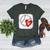 Womens Bleached Custom Baseball Mom Number 7 Heart For Mom Women's Heather T-Shirt Heather Forest