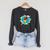 4-4th Birthday Superhero Four Years Old Comic Book Raglan Sleeve Sweatshirt Dark Grey Heather