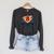 8th Birthday Comic Book Superhero Born In 2017 Raglan Sleeve Sweatshirt Dark Grey Heather