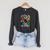 Animorphs Split Face Character Colorful Grid Book Series Raglan Sleeve Sweatshirt Dark Grey Heather