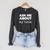 Ask ME About My Book Raglan Sleeve Sweatshirt Dark Grey Heather