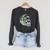 Astronaut Reading Book To Alien Moon Space Women Kids Men Premium Tri-Blend Raglan Sleeve Sweatshirt Dark Grey Heather