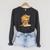 Baby Sloth Open Book Reading Animal Lover Graphic Portrait Raglan Sleeve Sweatshirt Dark Grey Heather
