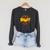 BANG Pop Art Comic Book Speech Bubbles Street Graffiti Art Raglan Sleeve Sweatshirt Dark Grey Heather